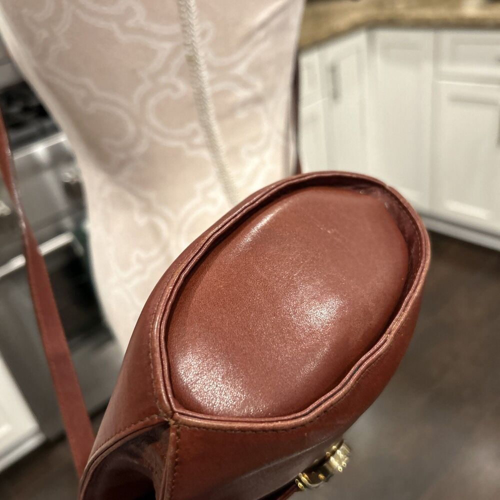 Cole Haan Brown Crossbody Bag Bucket Flap Clasp Limited Edition - Picture 10 of 16